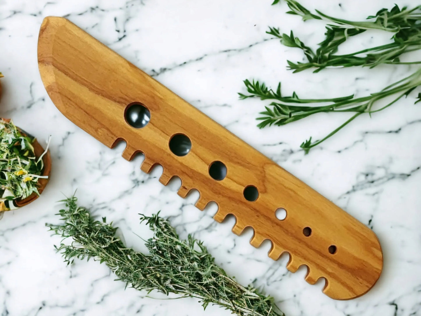 Olive Wood Herb Stripper -