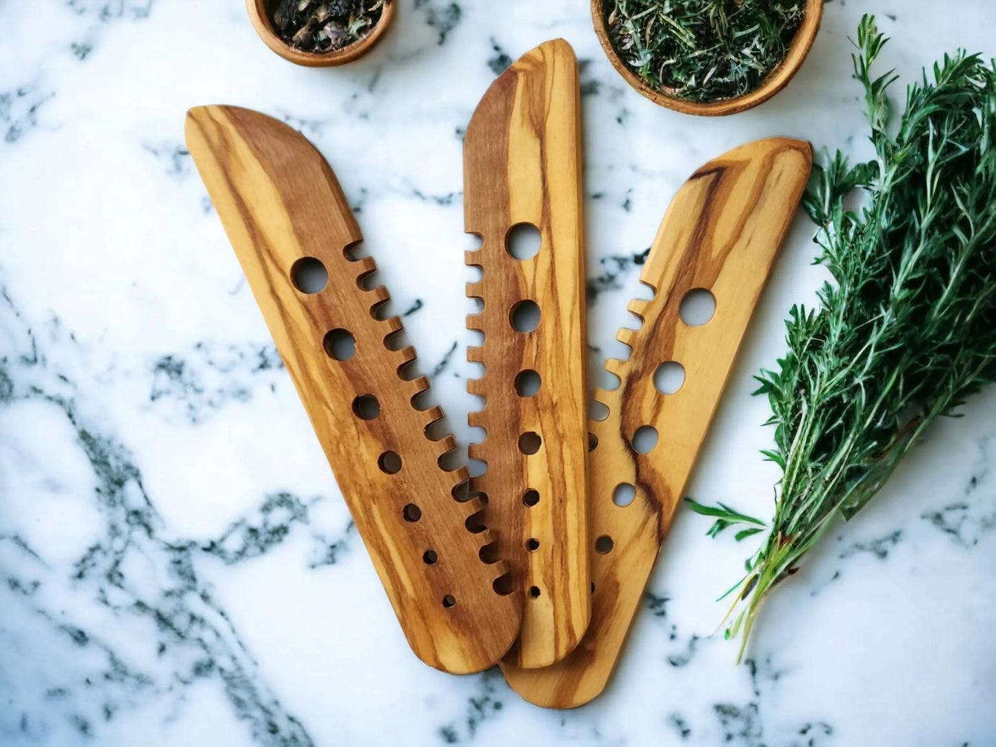 Olive Wood Herb Stripper -