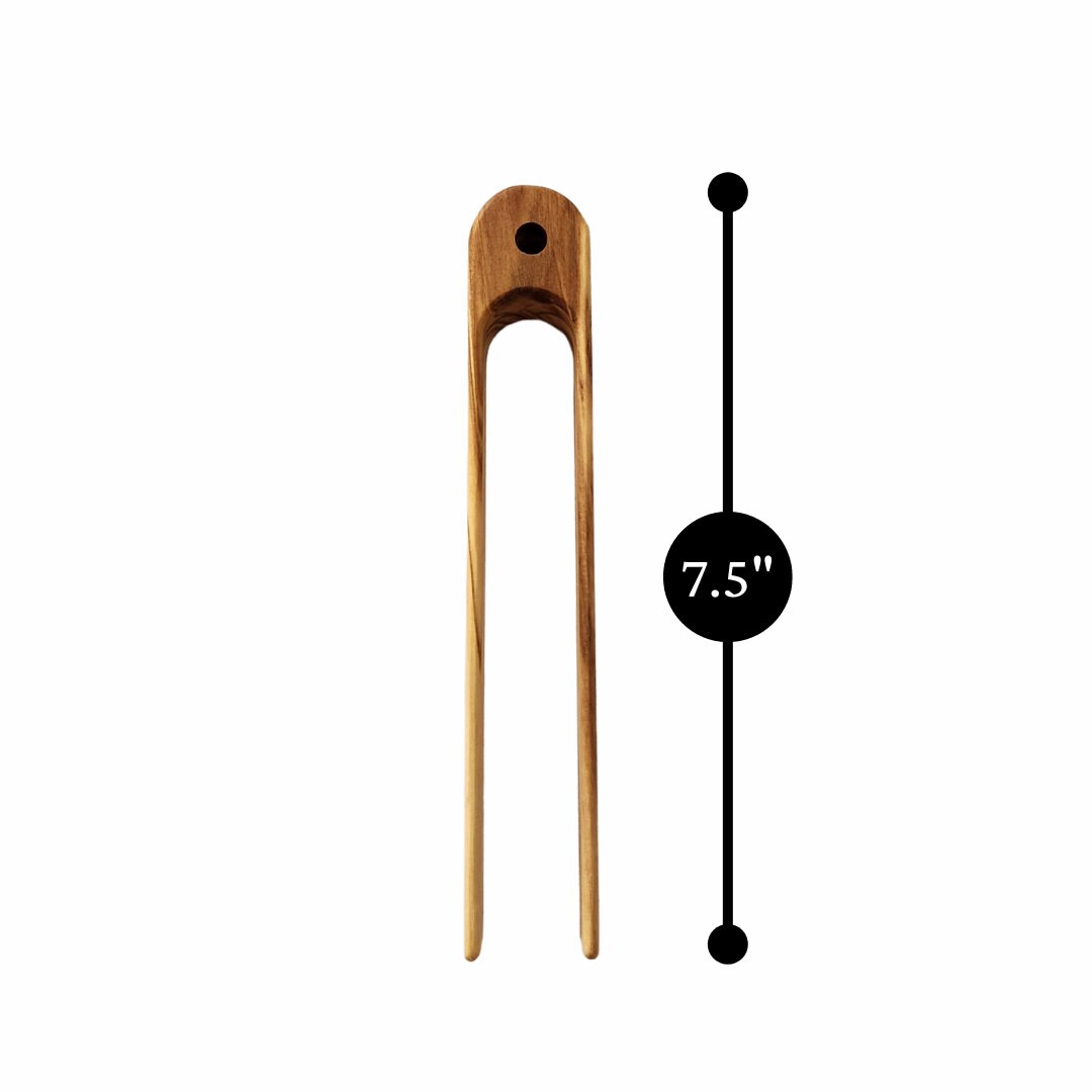 Olive Wood Toast Tongs -