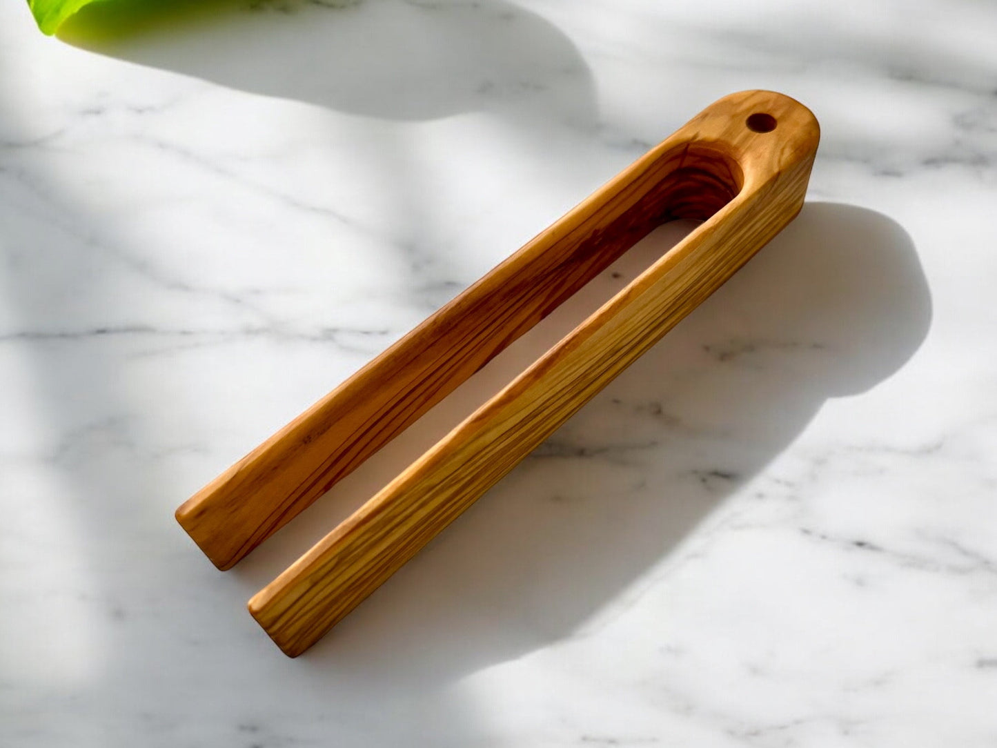 Olive Wood Toast Tongs -