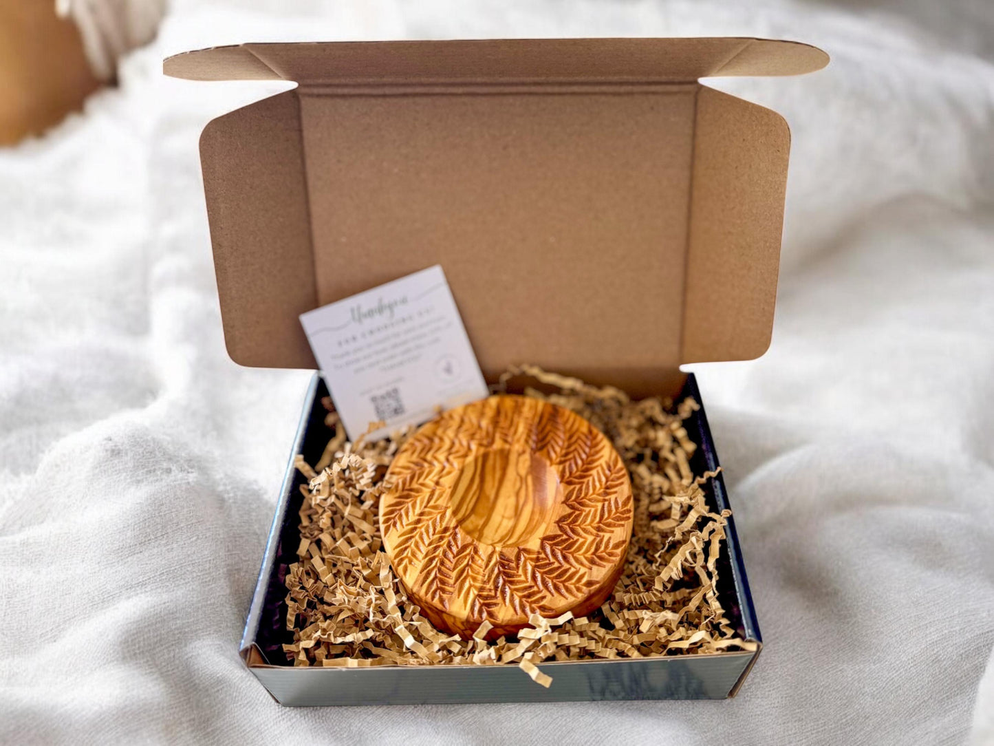 Olive Wood Ravioli Mold -