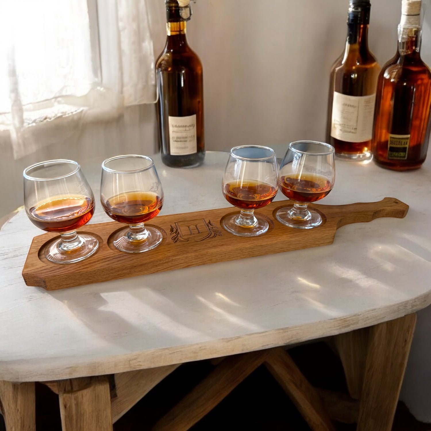Bourbon Flight Board with Custom Engraving -