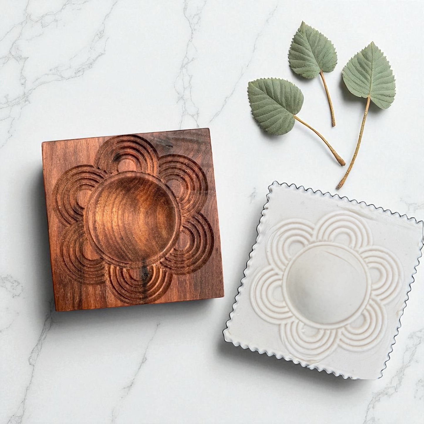 Artisan Ravioli Mold – Solid Wood, Detailed Design