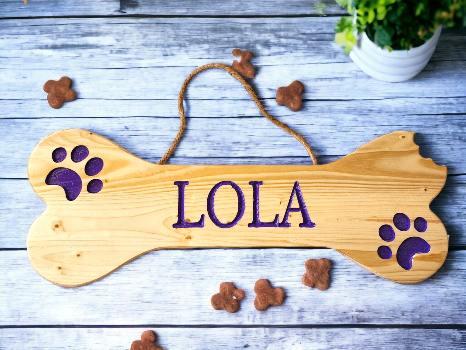 Personalized Dog Bone Sign