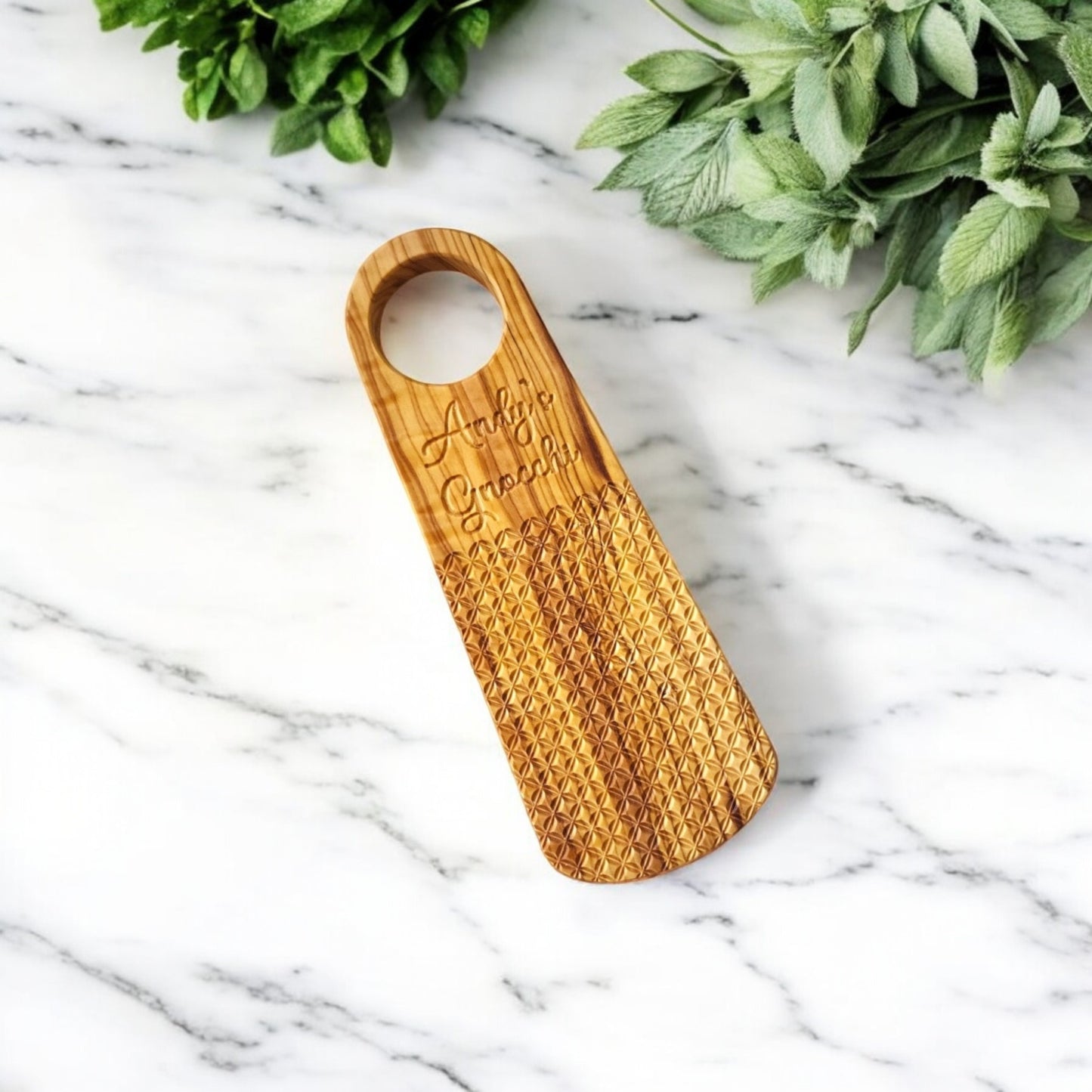 Olive Wood Gnocchi Board – Deep Grooves for Classic Texture