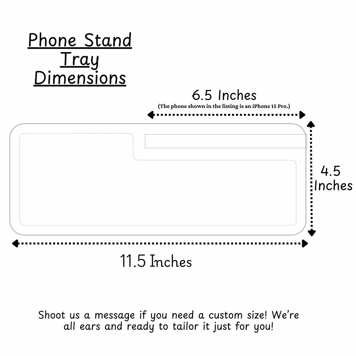 Personalized Phone Stand Tray -