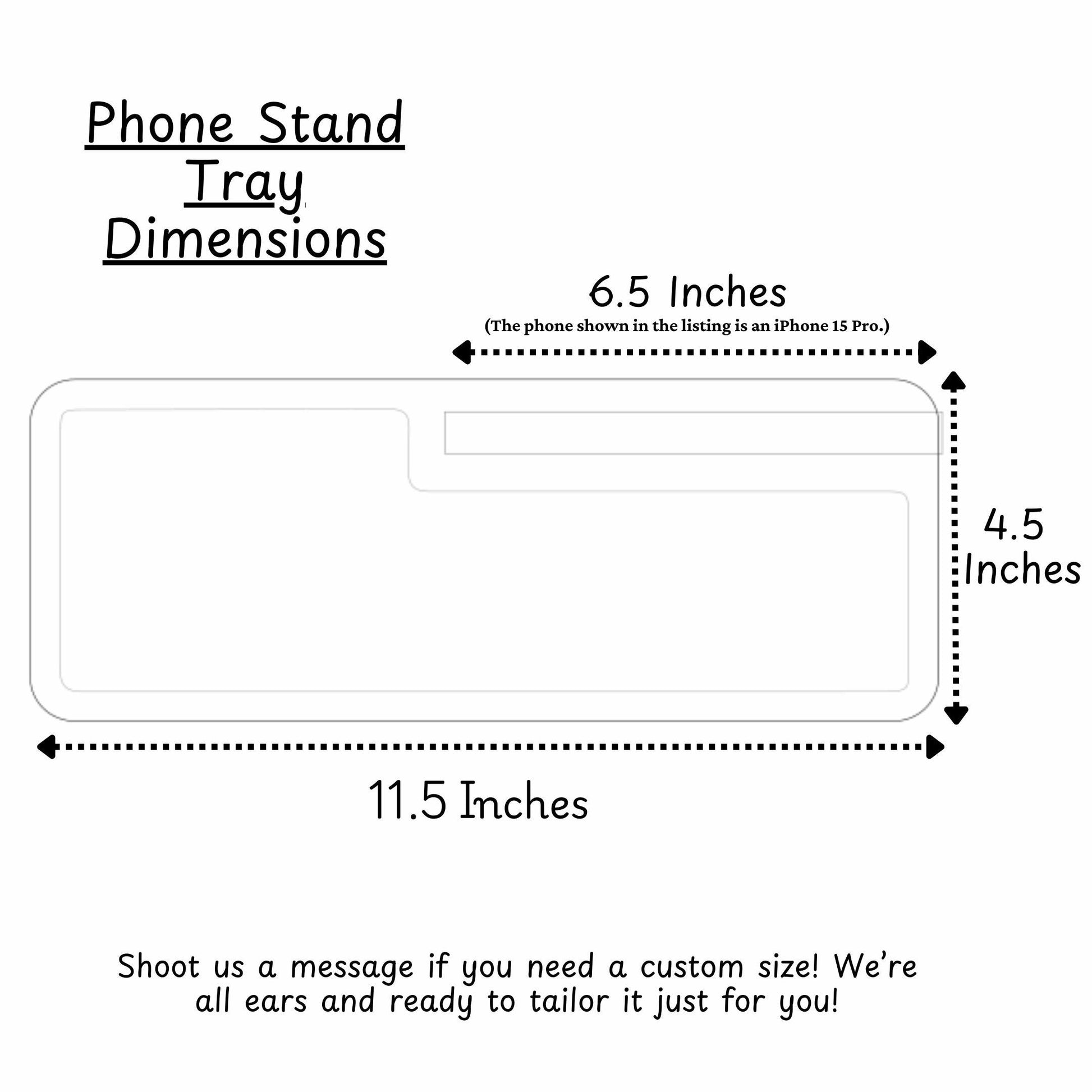 Personalized Phone Stand Tray -