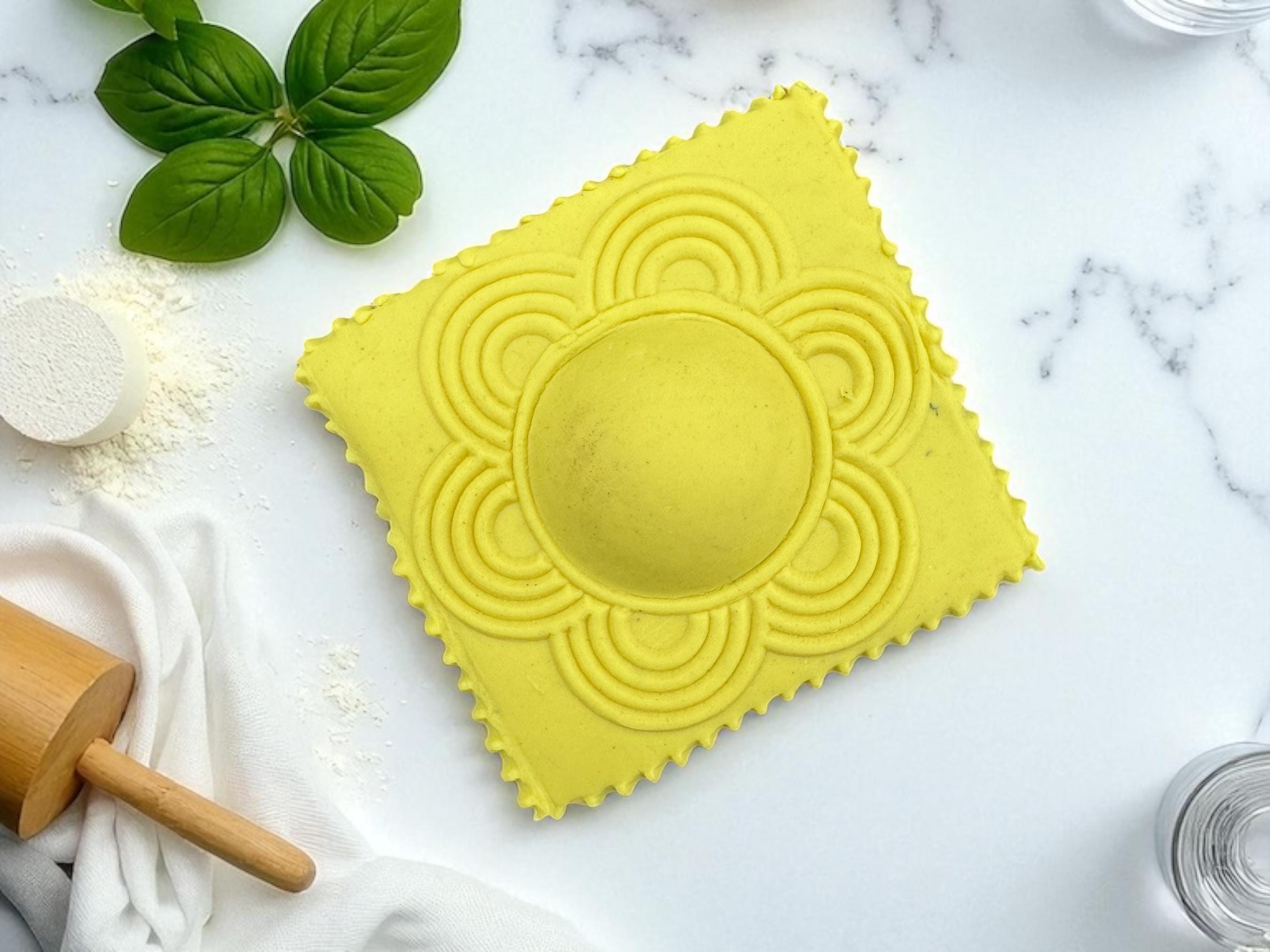 Ravioli Mold, Artistic Pattern Pasta Maker, Solid Hardwood Kitchen Tool, Handcrafted Homemade Pasta, Gift Idea